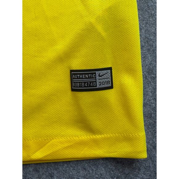 Nike Men's XL Vintage Dri-Fit Yellow Green Blokecore Style Soccer Jersey - Picture 4 of 9